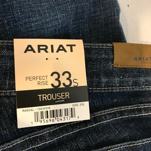 ARIAT WOMENS PERFECT RISE BOOT CUT JEANS SIZE 33S NWT - Picture 6 of 10